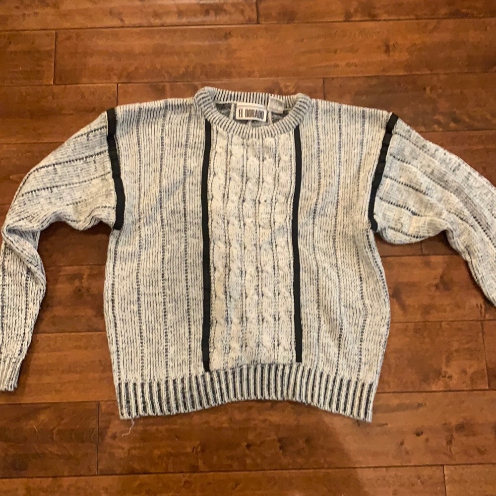 Vintage white and black sweater